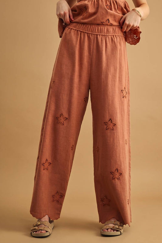 Terracotta Eyelet Pants