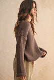 CHOCOLATE KNITTED TOP
