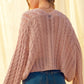 Blush Cable Knit Cardigan