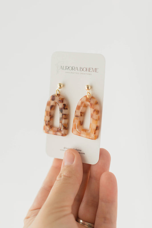 Mocha Checkered Window Dangle