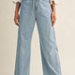 Relaxed Drawstring Denim Pants