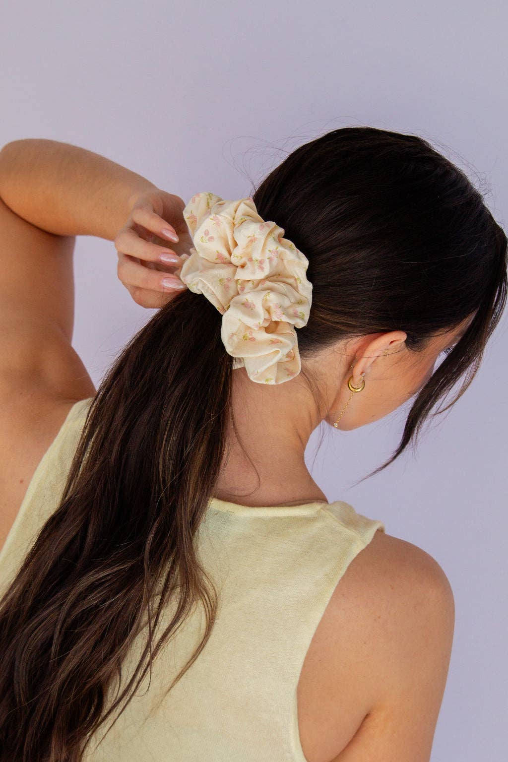 Pink Tulip Jumbo Scrunchie