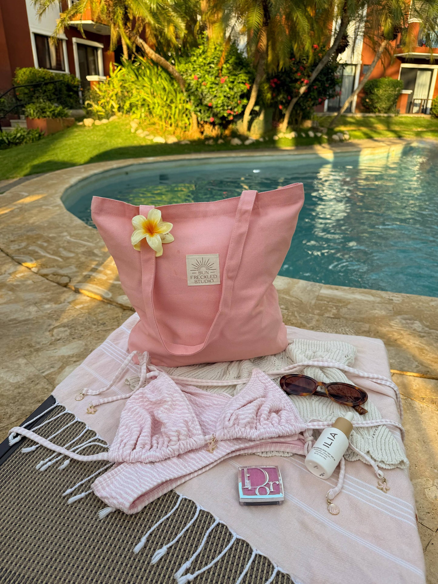 Petal Pink Minimalist Tote Bag