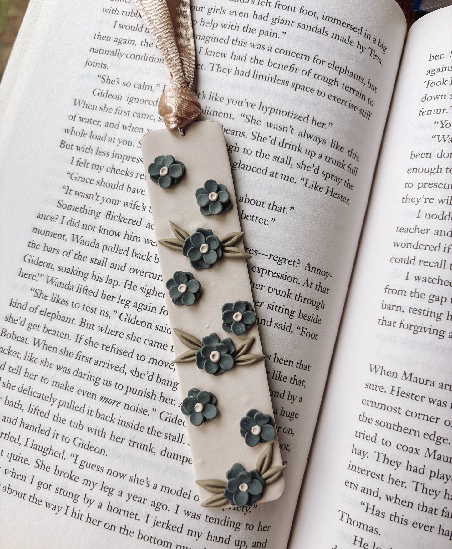 Floral Clay Bookmark